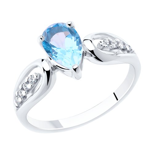 Кольцо Diamant - Серебро 925, Топаз, Фианит (арт. 94-310-00527-1)