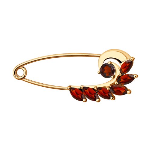 Булавка SOKOLOV - Золото 375, Гранат (арт. 37740109)