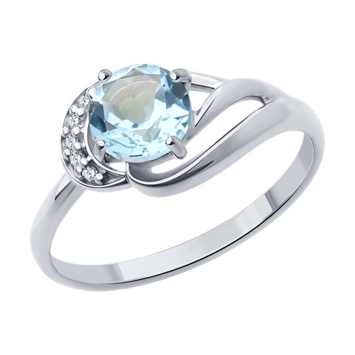 Кольцо Diamant - Серебро 925, Топаз, Фианит (арт. 94-310-00184-1)