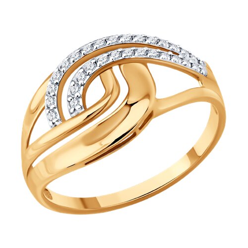 Кольцо SOKOLOV - Золото 585, Фианит (арт. 019711)