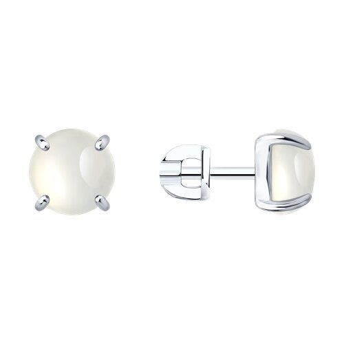 Серьги Diamant - Серебро 925, Лунный камень (арт. 94-322-02384-3)