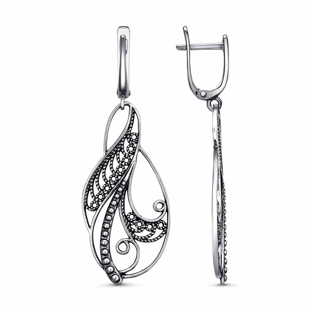 Серьги Красная пресня - Серебро 925 (арт. 33016408)