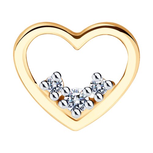 Подвеска SOKOLOV - Золото 585, Фианит (арт. 036676)