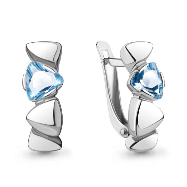 Серьги Аквамарин - Серебро 925, Топаз (арт. 4766505.5)