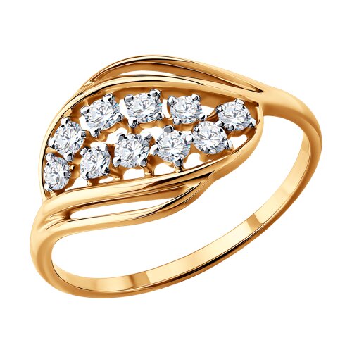 Кольцо SOKOLOV - Золото 585, Фианит (арт. 019845)