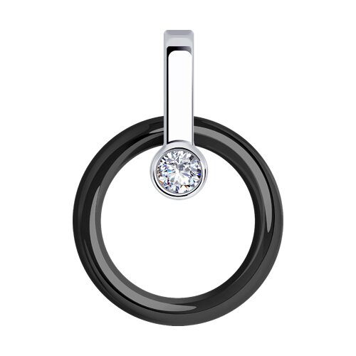 Подвеска Diamant - Серебро 925, Керамика, Фианит (арт. 94-130-01280-1)