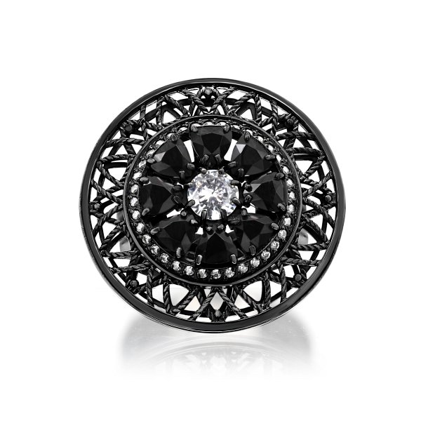 Кольцо Кабаровских - Серебро 925, Фианит (арт. 11-605-0189)