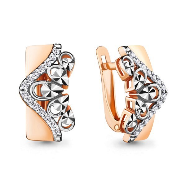 Серьги Аквамарин - Серебро 925, Фианит (арт. 48586А.6)