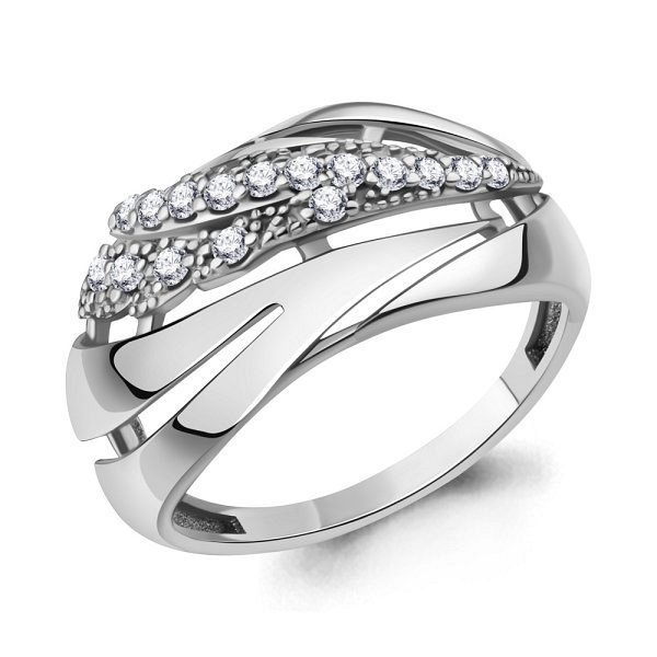 Кольцо Аквамарин - Серебро 925, Фианит (арт. 64692А.5)