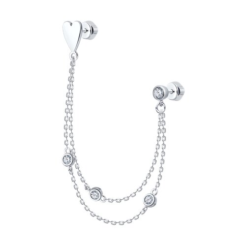 Серьга SOKOLOV - Серебро 925, Фианит (арт. 94170258)