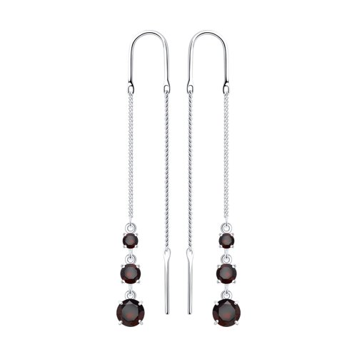 Серьги SOKOLOV - Серебро 925, Гранат (арт. 92022166)