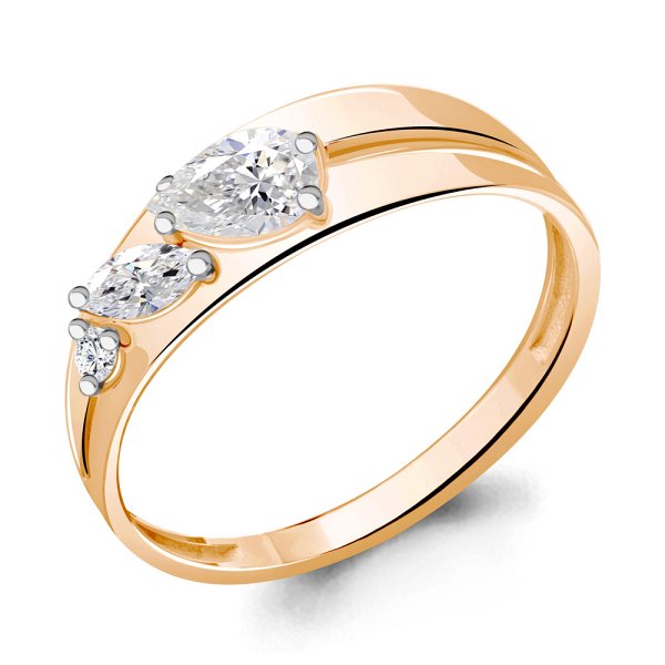 Кольцо Аквамарин - Серебро 925, Фианит (арт. 67216А.6)