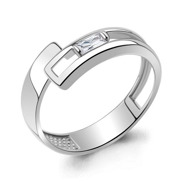 Кольцо Аквамарин - Серебро 925, Фианит (арт. 67837.5)