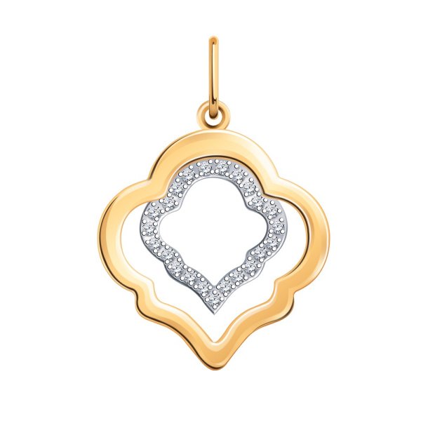 Подвеска Атолл - Золото 585, Фианит (арт. 50266)