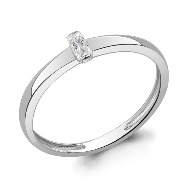 Кольцо Аквамарин - Серебро 925, Фианит (арт. 67796.5)