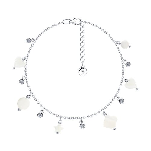 Браслет SOKOLOV - Серебро 925, Перламутр, Фианит (арт. 83050041)