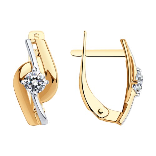 Серьги SOKOLOV - Золото 585, Фианит (арт. 027207)