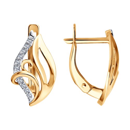 Серьги SOKOLOV - Золото 585, Фианит (арт. 0200893)