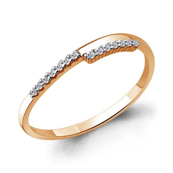 Кольцо Аквамарин - Золото 375, Фианит (арт. 600725А.8)