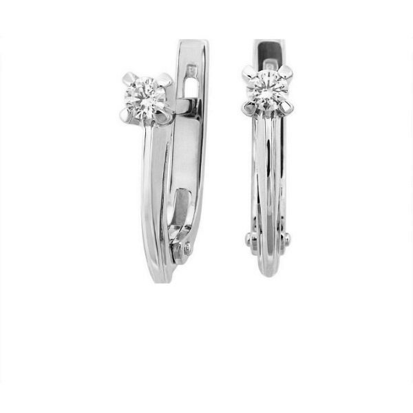 Серьги РИНГО - Золото 585, Бриллиант (арт. Зс-499Б)