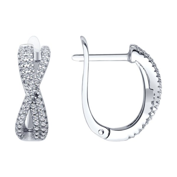 Серьги SOKOLOV - Серебро 925, Фианит (арт. 94026385-91)