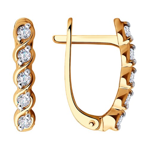 Серьги SOKOLOV - Золото 585, Фианит (арт. 51-120-00742-1)