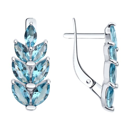 Серьги Diamant - Серебро 925, Синтетический ситалл (арт. 94-320-02172-2)