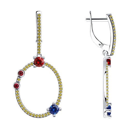 Серьги SOKOLOV - Серебро 925, Фианит (арт. 94023622)