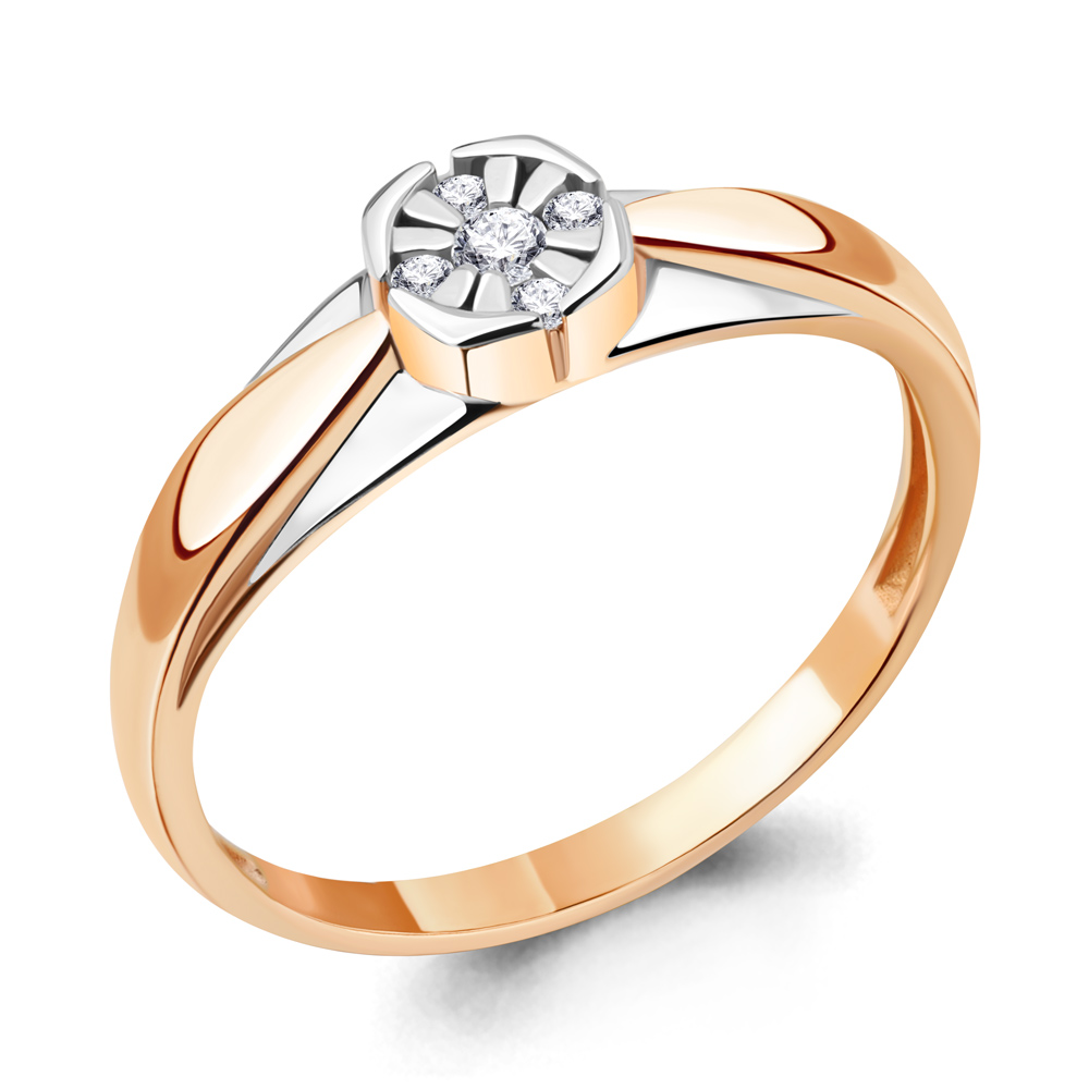 Кольцо Аквамарин - Серебро 925, Фианит (арт. 68989А.6)