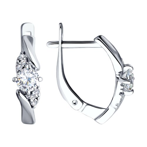 Серьги SOKOLOV - Серебро 925, Фианит (арт. 94022384)