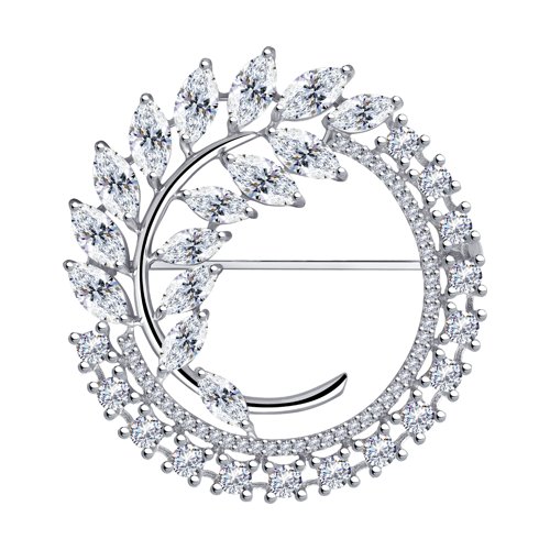 Брошь Diamant - Серебро 925, Фианит (арт. 94-140-00487-1)