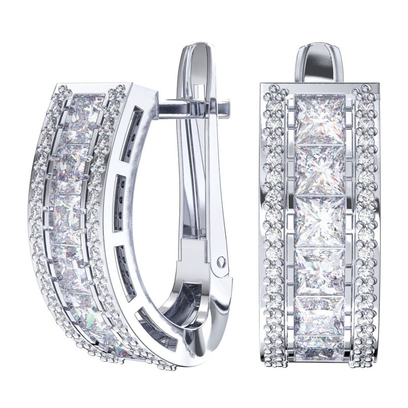 Серьги POKROVSKY - Серебро 925, Фианит (арт. 2101664-00775)