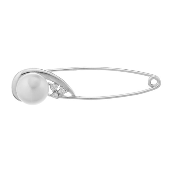 Булавка Мастер Клио - Серебро 925, Жемчуг культивированный (арт. 24В0587В)