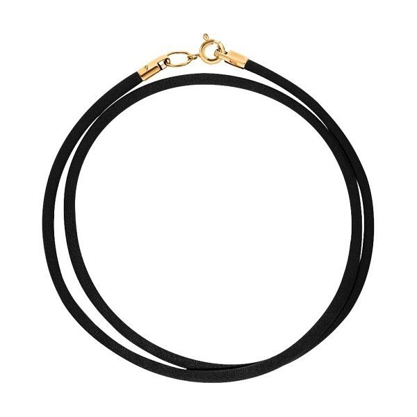 Колье Атолл - Золото 585, Кожа (арт. 7129кж)