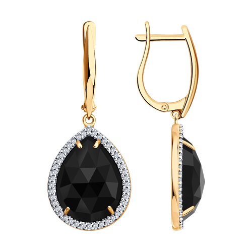 Серьги SOKOLOV - Серебро 925, Агат, Фианит (арт. 92025419)