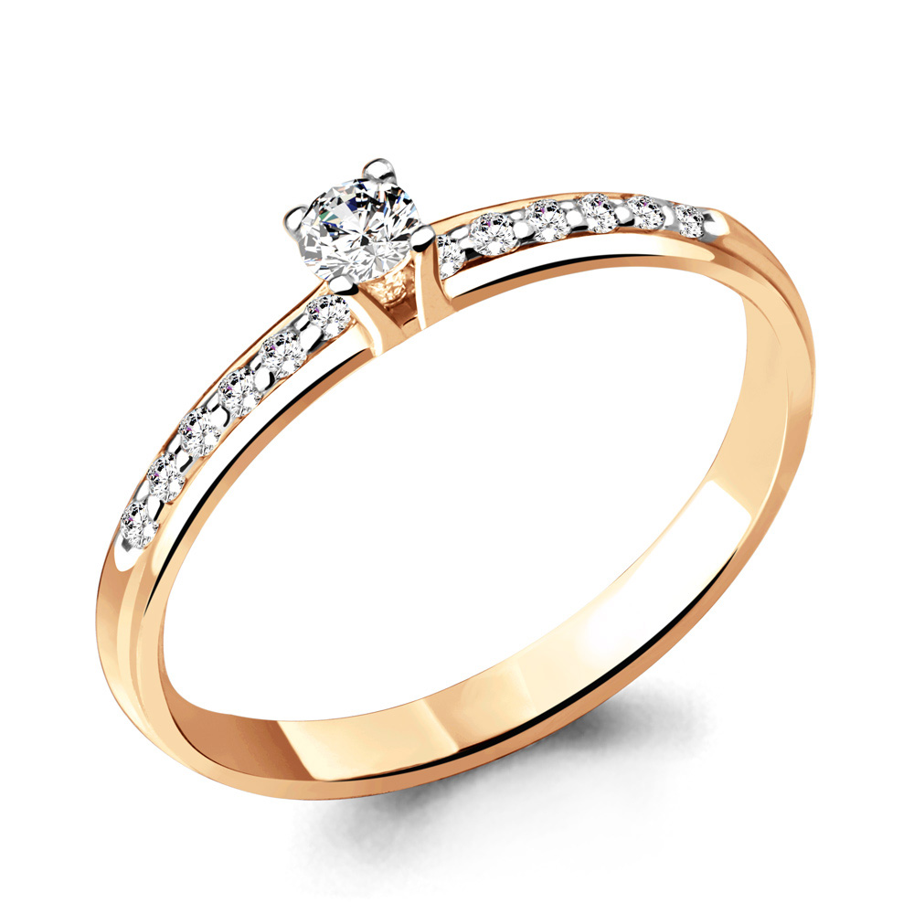 Кольцо Аквамарин - Серебро 925, Фианит (арт. 65502А.6)