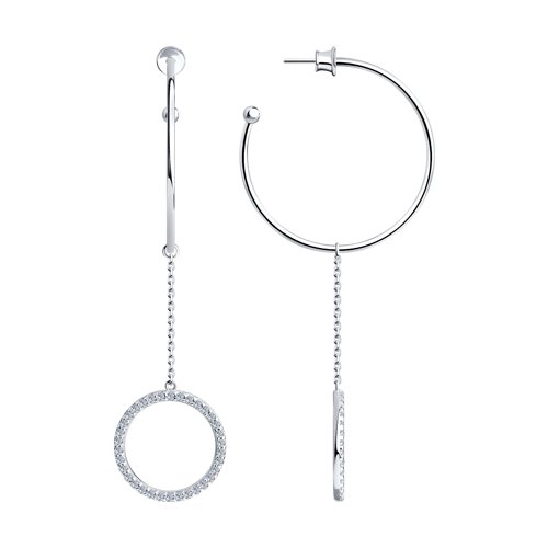 Серьги SOKOLOV - Серебро 925, Фианит (арт. 94023878)