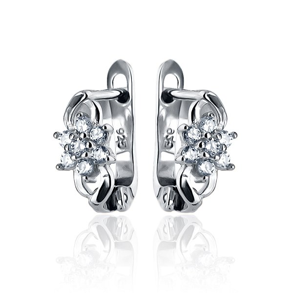 Серьги Фиделис - Серебро 925, Фианит (арт. FYE7468)