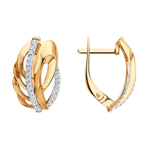 Серьги SOKOLOV - Золото 585, Фианит (арт. 0200730)