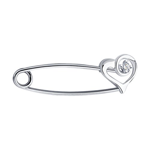 Булавка SOKOLOV - Серебро 925, Фианит (арт. 94040119)