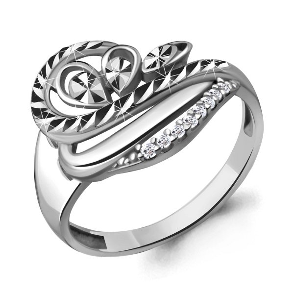 Кольцо Аквамарин - Серебро 925, Фианит (арт. 68852А.5)