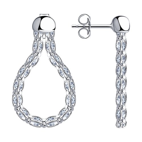 Серьги SOKOLOV - Серебро 925, Фианит (арт. 94024506)