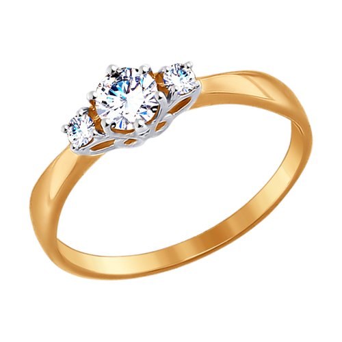 Кольцо SOKOLOV - Золото 375, Фианит (арт. 017493-4)