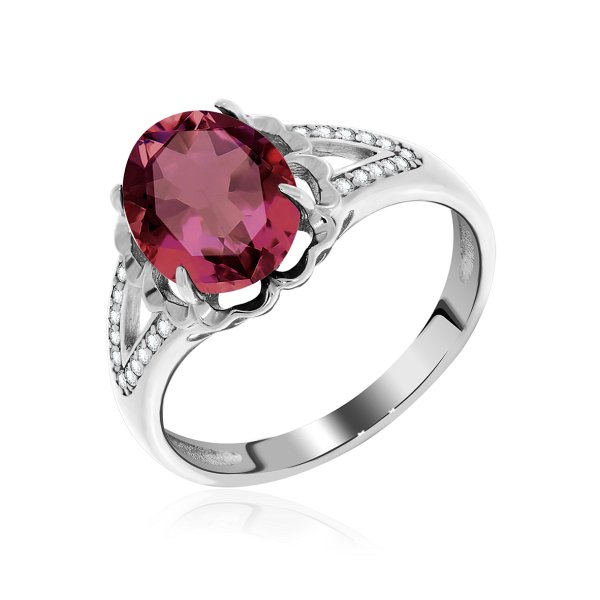 Кольцо KRASNOE - Серебро 925, Стекло, Фианит (арт. 1340291213л-33)