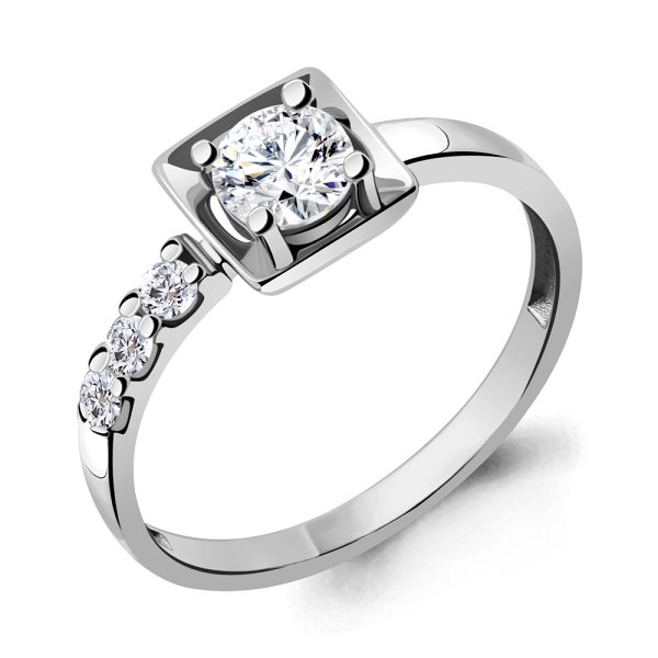 Кольцо Аквамарин - Серебро 925, Фианит (арт. 688161А.5)