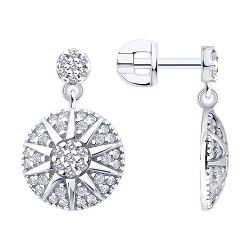 Серьги SOKOLOV - Серебро 925, Фианит (арт. 94027272)