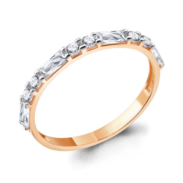 Кольцо Аквамарин - Золото 585, Фианит (арт. 67244А.1)