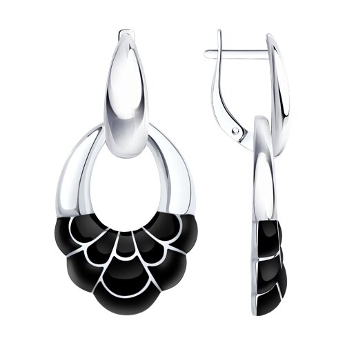 Серьги Diamant - Серебро 925, Эмаль (арт. 94-121-00031-2)