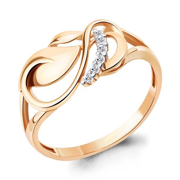 Кольцо Аквамарин - Серебро 925, Фианит (арт. 67306А.6)