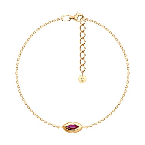 Браслет SOKOLOV - Серебро 925, Синтетический рубин (арт. 84050001)
